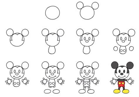 Como Desenhar Mickey Mouse - Como desenhar Mickey Mouse de Desenho Animado passo a passo - Desenhos ...