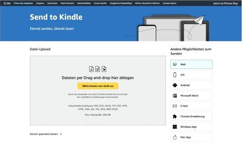 how to upload a file to kindle