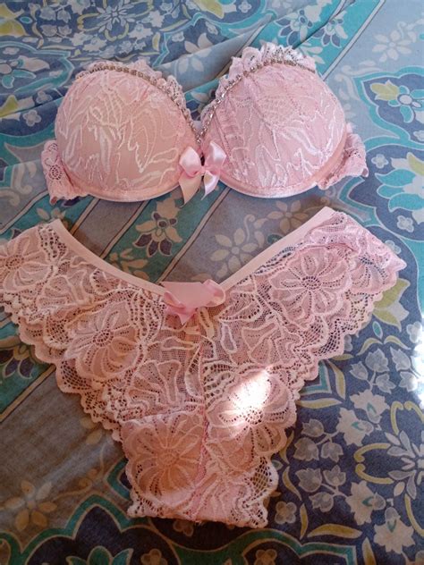 Kit De Lingerie Rosa E Branco Lingerie Feminina Le Charmes Nunca Usado Enjoei