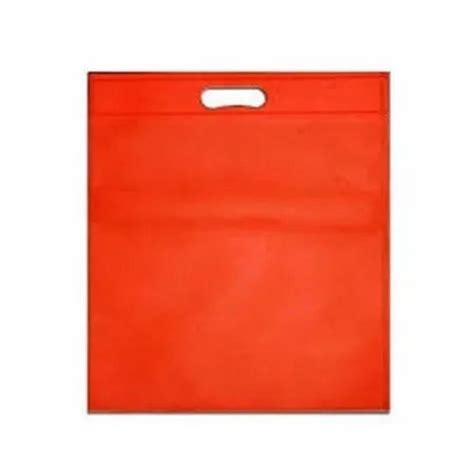 Handle Type D Cut Plain Red Non Woven Bag For Shopping At Rs Kg