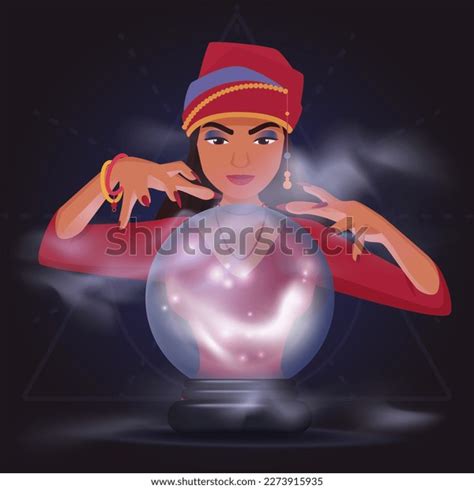 Gypsy Fortune Teller Magic Crystal Ball Stock Vector (Royalty Free ...