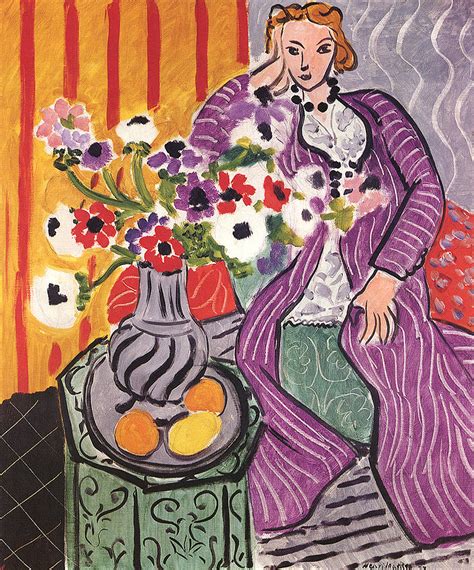 Purple Robe and Anemones, 1937 - Henri Matisse - WikiArt.org