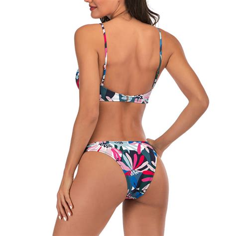 Luxury Polyester Swim Suit Sexy 2 Piece Bathing Suits Bikini Letter Print Swimsuits
