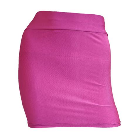 Hot Days Bold Styles SMihono Bodycon Mini Skirt For Women Shiny