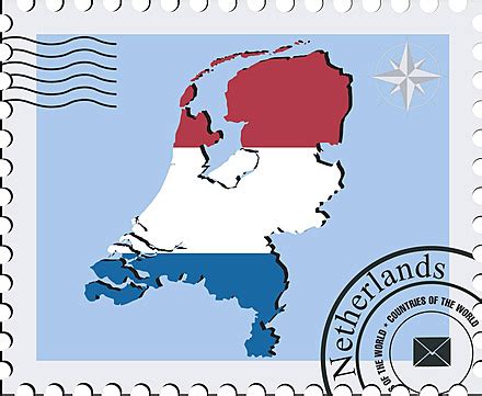 Mapa Da Holanda Em Papel Abstrato De Banner De Design De Carimbo