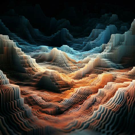 Layers of digital noise forming intricate arrangements 30689134 Stock