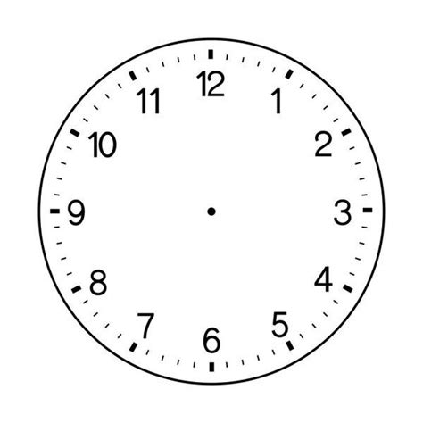 Lege Muur Klok Gezicht Vector Op Witte Achtergrond Wall Clock Face