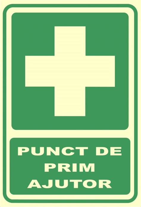 A Green And White Sign With The Words Punct De Prim Autor On It