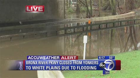 Bronx River Parkway closed from Yonkers to White Plains due to flooding ...