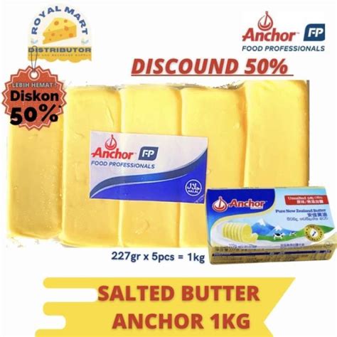 Promo Promo Salted Butter Anchor Pure 1kg Butter Pure Anchor Diskon