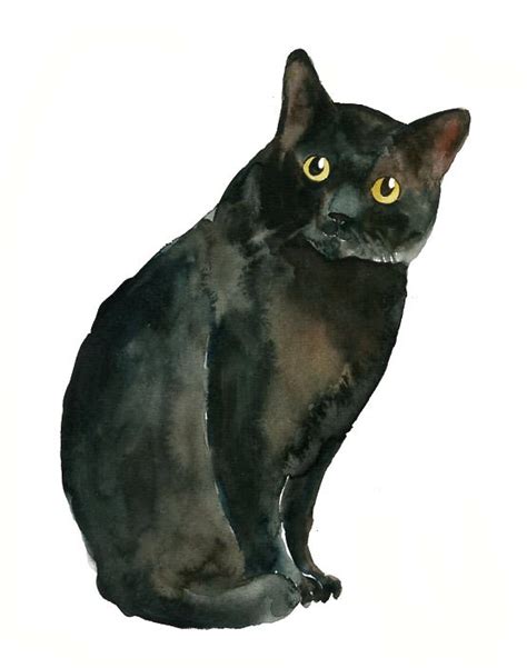 Cat By Dimdi Original Watercolor Painting X Inch Etsy Watercolor