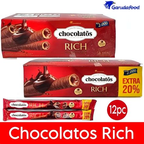 Chocolatos Rich Coated Wafer Roll Chocolate Coated Pc Shopee Malaysia