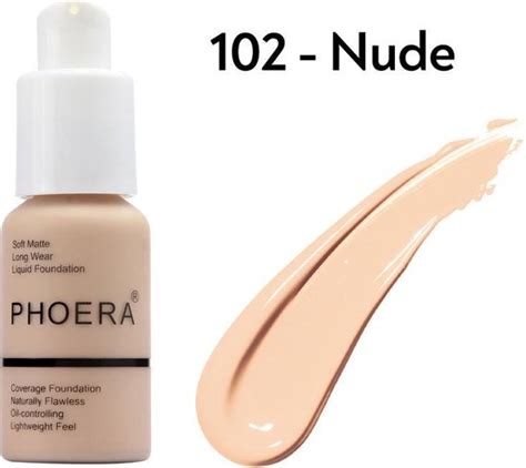 Phoera Foundation Soft Matte Full Coverage Liquid Nude 102 Bol