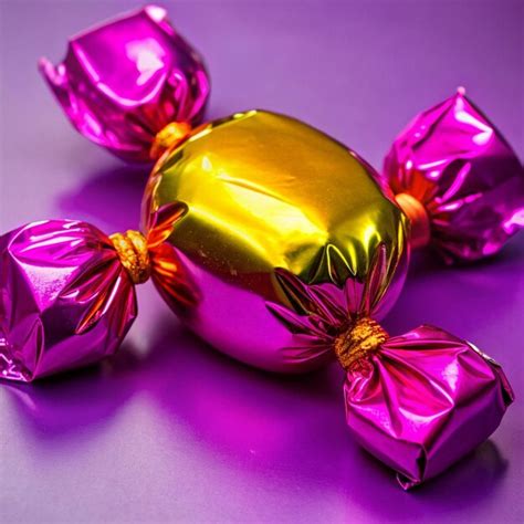 candy bar   purple ribbon tied   premium ai generated