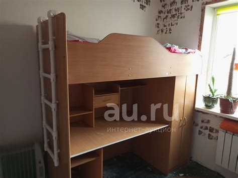 Двух ярусная кровать со столом и шкафом — купить в Красноярске ...