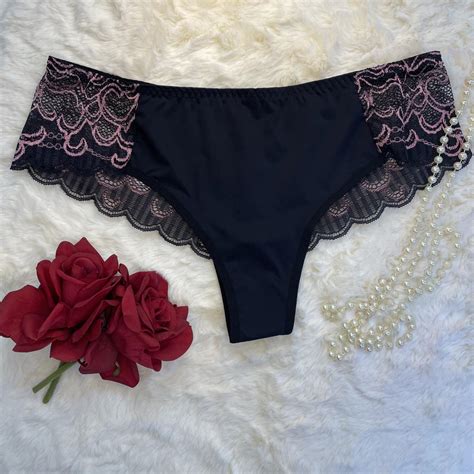 Calcinha Plus Size Renda Importada Bicolor 0484 Jackie Lingerie