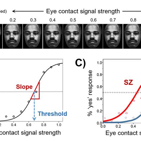 The Psychophysical Eye Gaze Perception Gaze Task Sz Schizophrenia Download Scientific