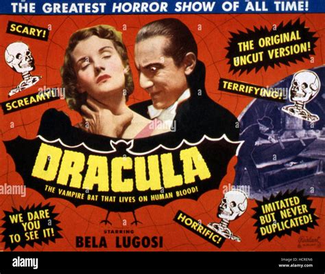 Dracula Poster Art Bela Lugosi Helen Chandler 1931 Stock Photo Alamy