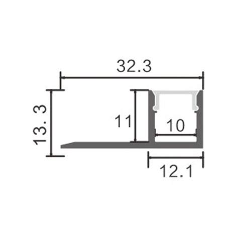 Perfil De Aluminio Para Empotrar Con Alas Ope 12 24V 2 Metros IluminaShop