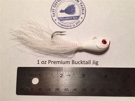 Premium Ultra Minnow Bucktail Jig Oz White Striped Bass Blue Fish