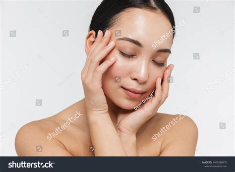 Portrait Tranquil Half Naked Asian Woman Stock Photo 1405588670 Shutterstock