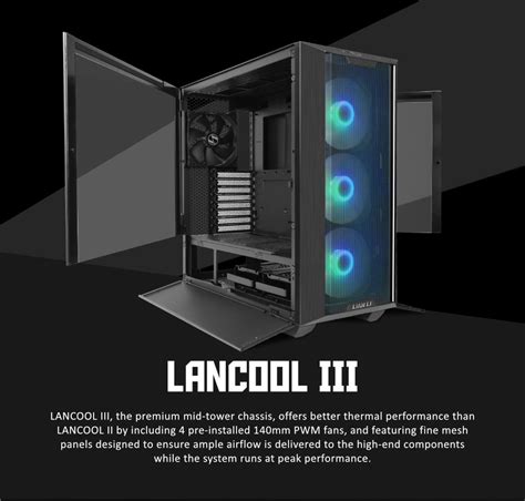 LIAN LI Lancool III RGB Black Aluminum - متجر المحترف