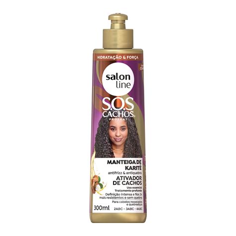 Salon Line Manteiga De Karité - Ativador de Cachos Manteiga de Karité Salon Line - 300ml | Fikbella ...