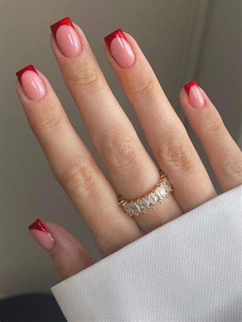 Red French Tip Nails 45 Stylish Designs And Ideas Red Acrylic Nails