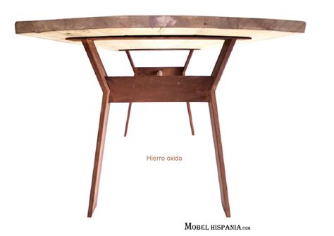 THIRTEEN Mesa Comedor Industrial Hierro Oxido Y Madera Vintage Mobel