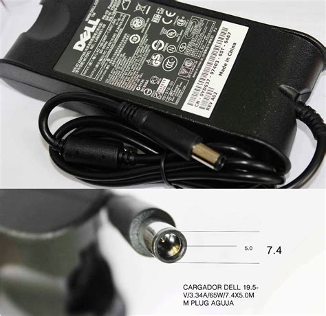 CARGADOR DELL 19 5v 3 34a 65W 7 4x5 0mm PLUG AGUJA