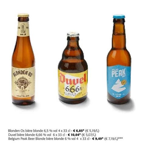Promo Blonden Os Bi Re Blonde Vol Duvel Bi Re Blonde Vol Belgium Peak Beer Blonde