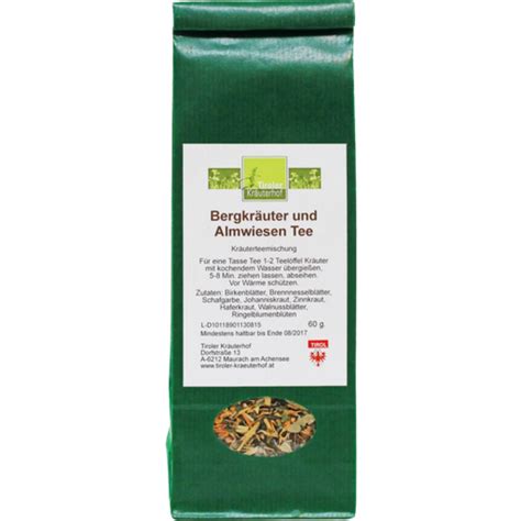 Tiroler Kräuterhof Mountain Herbs Alpine Pastures Tea 60 g Ecco