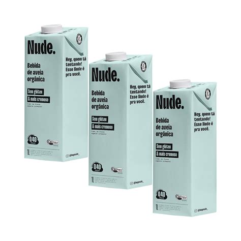 Kit 3 Caixas de Bebida de Aveia Orgânica Sem Glúten Cremoso de 1L cada Nude Shopee Brasil