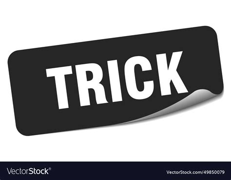 trick sticker trick label royalty  vector image