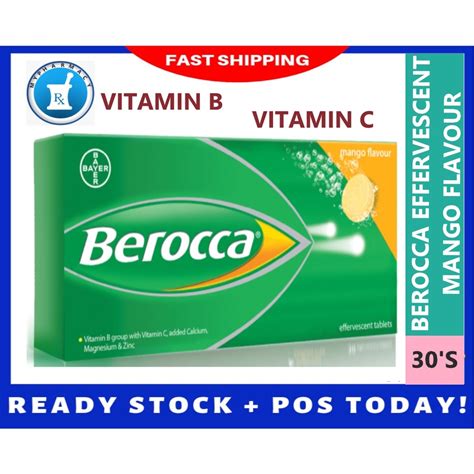 BEROCCA EFFERVESCENT ORANGE 30 S MULTIVITAMIN UNTUK FOKUS DAN TAMBAHAN