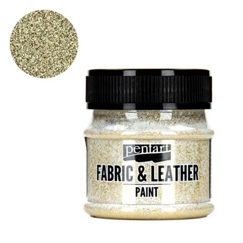 Farba do tkanin i skór Pentart Fabric Leather 50 ml Brokatowy złoty