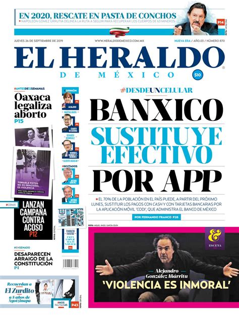Edición impresa. Jueves 26 de septiembre de 2019 by El Heraldo de ... 