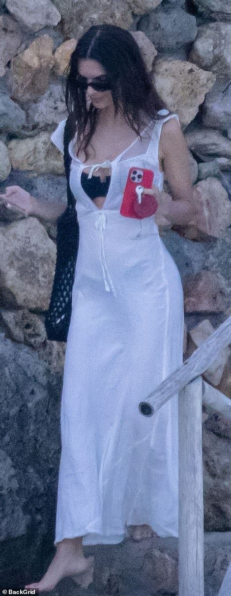 Emily Ratajkowski Puts On A Very Cheeky Display In Itty Bitty Black Bikini Daily Mail Online