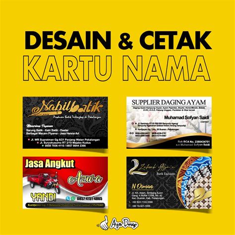 Jual Jasa Desain Dan Cetak Kartu Nama Jasa Desain Kartu Nama Jasa