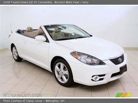 Blizzard White Pearl Toyota Solara Sle V Convertible Ivory