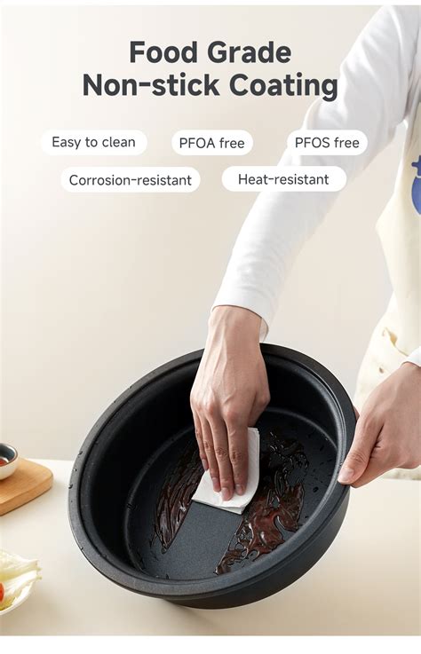 Simplus L Multi Function Electric Hot Pot Nonstick Electric Cooker Sunken And Removable