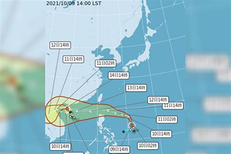 颱風圓規持續轉彎 預測路徑公布 中央氣象局 國慶 大紀元