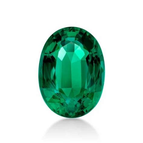 Oval Green Emerald Panna Stone For To Making Jewellery Size Mm