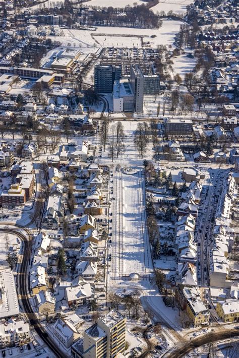 Luftbild Hamm Winterluftbild Gerichts Geb Udekomplex Des