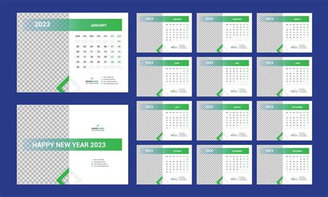 Desk Calendar 2023 Template 13345317 Vector Art At Vecteezy