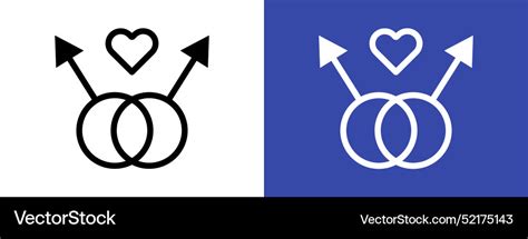 Gay Logo Sign Set Outline Royalty Free Vector Image