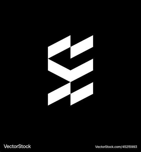 monogram letter se logo royalty  vector image