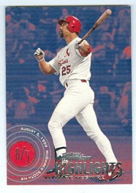 Mark McGwire Baseball Card St Louis Cardinals 2000 Skybox 17 500