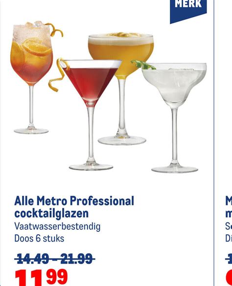 Alle Metro Professional Cocktailglazen Vaatwasserbestendig Doos 6 Stuks