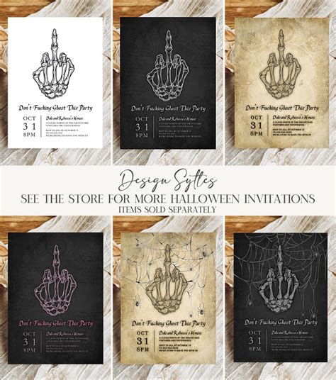 Editable Halloween Invitation Template Vintage Halloween Etsy